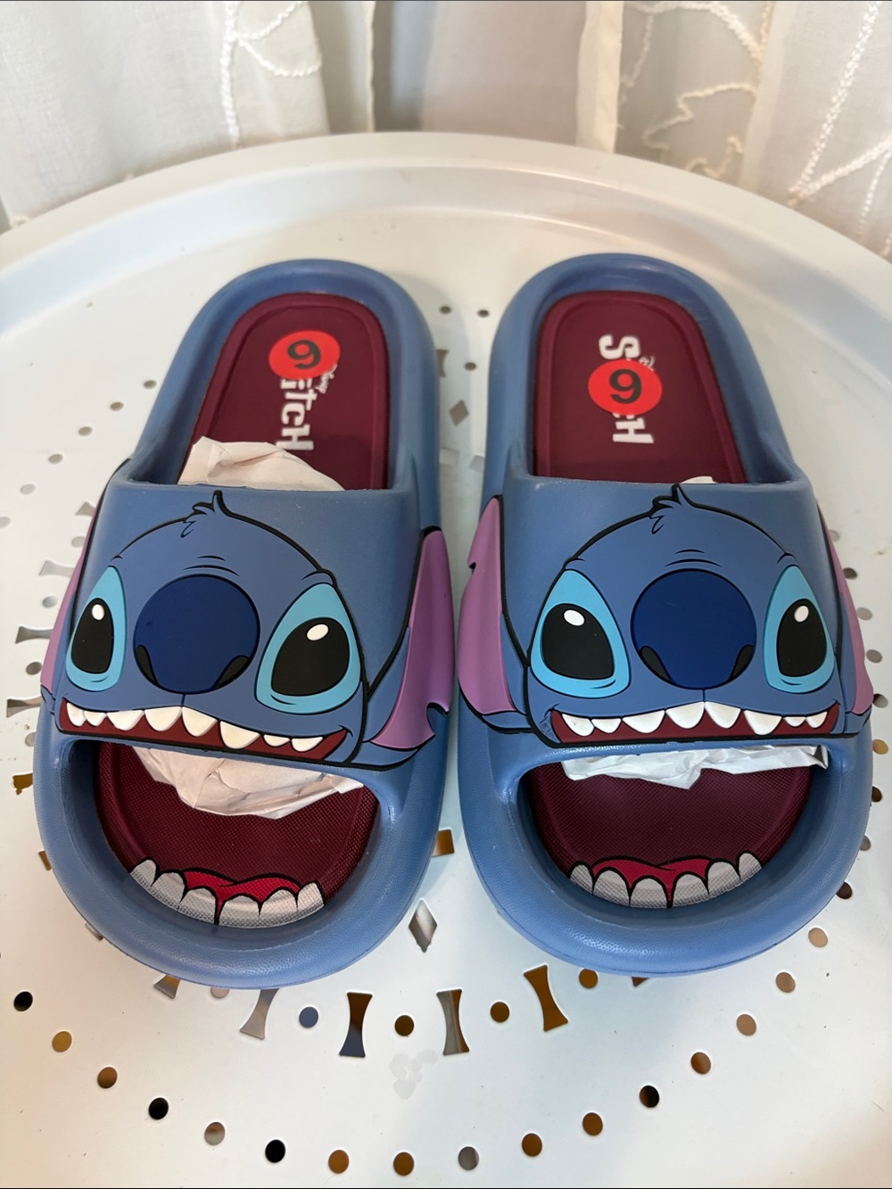 Kids Blue Stitch Slide Sandals - Character Slip-On
